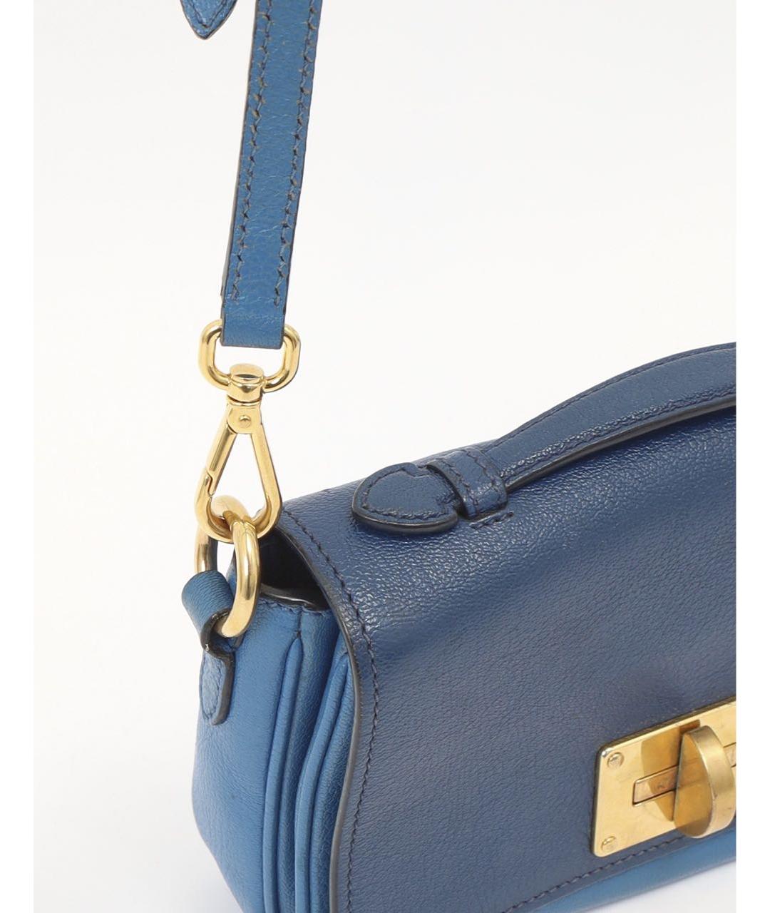 MIU MIU Синяя кожаная сумка через плечо, фото 7