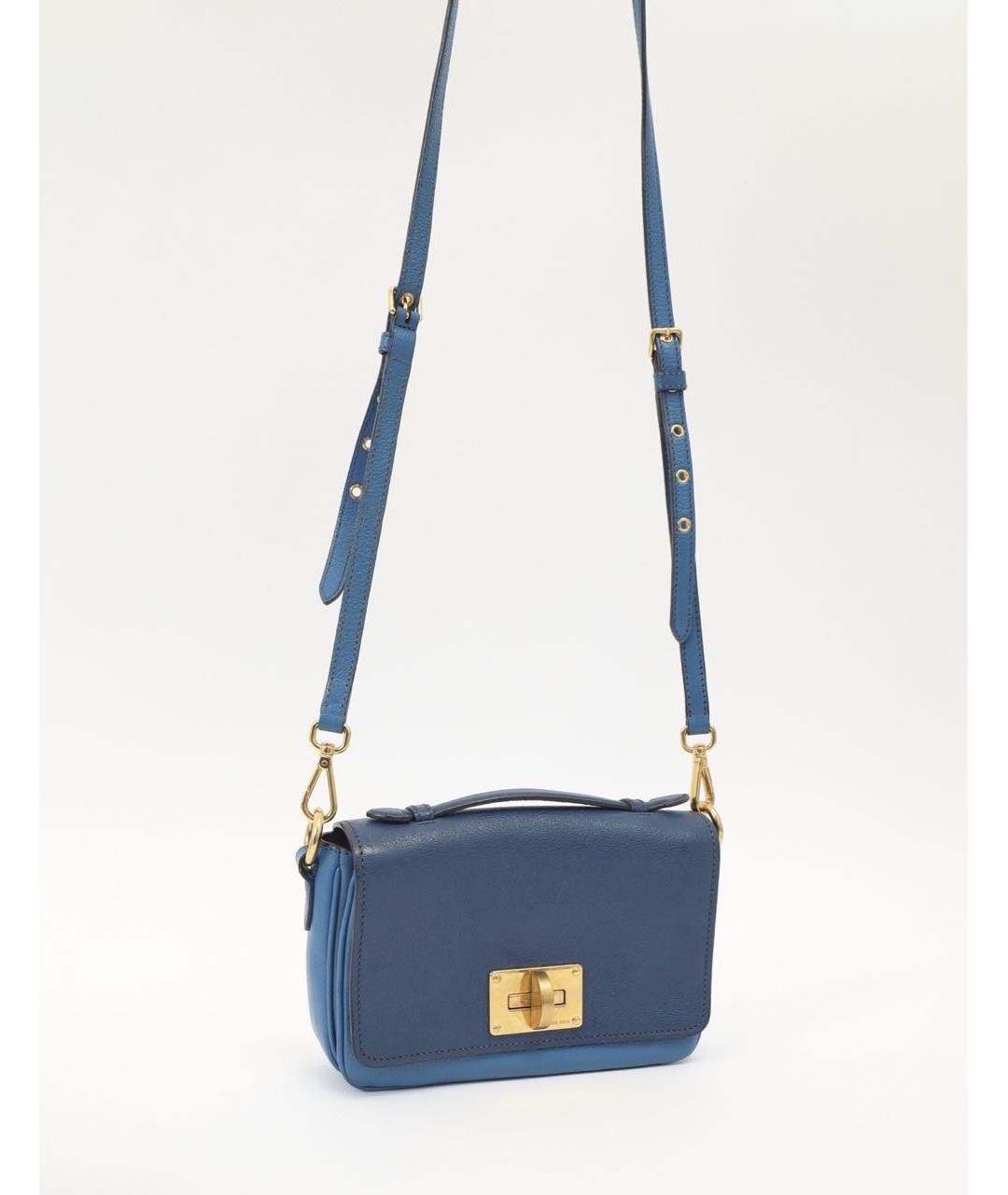 MIU MIU Синяя кожаная сумка через плечо, фото 5