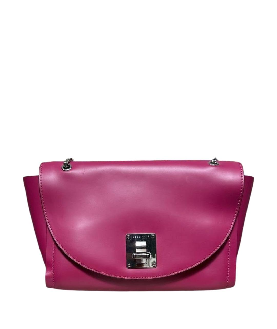 COCCINELLE Розовая кожаная сумка через плечо, фото 1