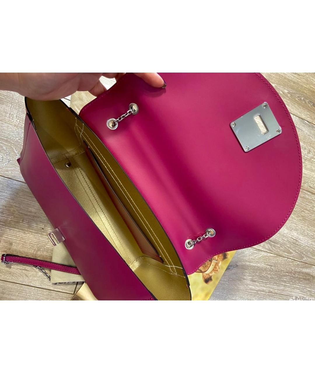 COCCINELLE Розовая кожаная сумка через плечо, фото 6