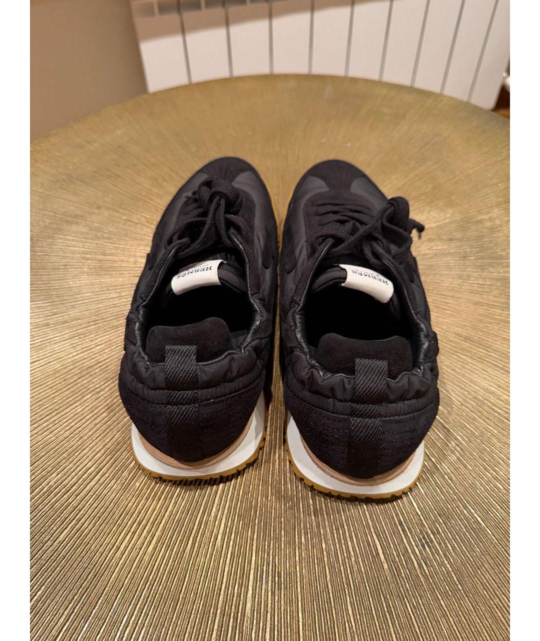 HERMES Черные синтетические кроссовки, фото 3