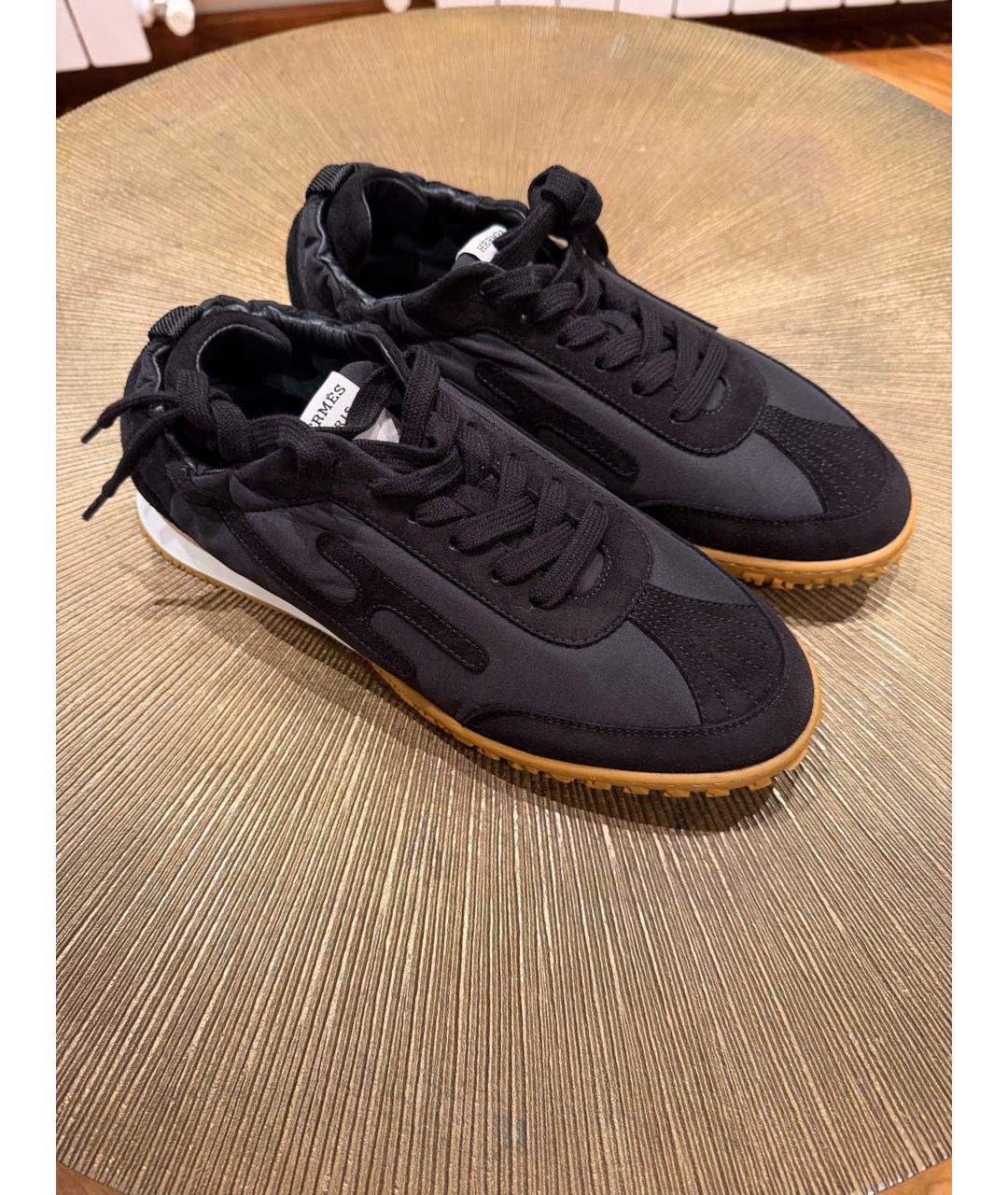 HERMES Черные синтетические кроссовки, фото 5