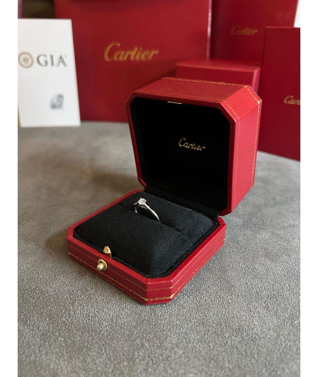 CARTIER Серебряное платиновое кольцо, фото 2