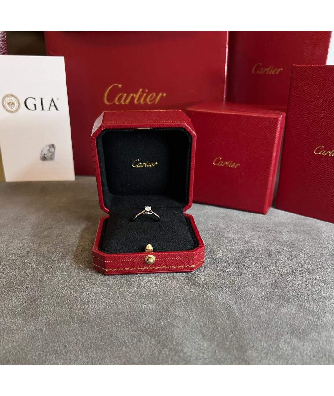 CARTIER Серебряное платиновое кольцо, фото 3