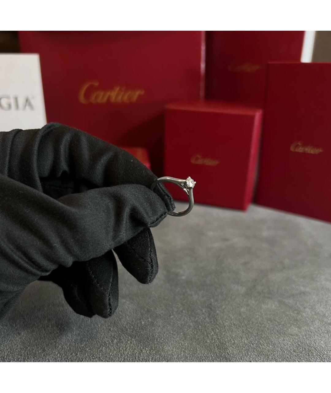 CARTIER Серебряное платиновое кольцо, фото 8