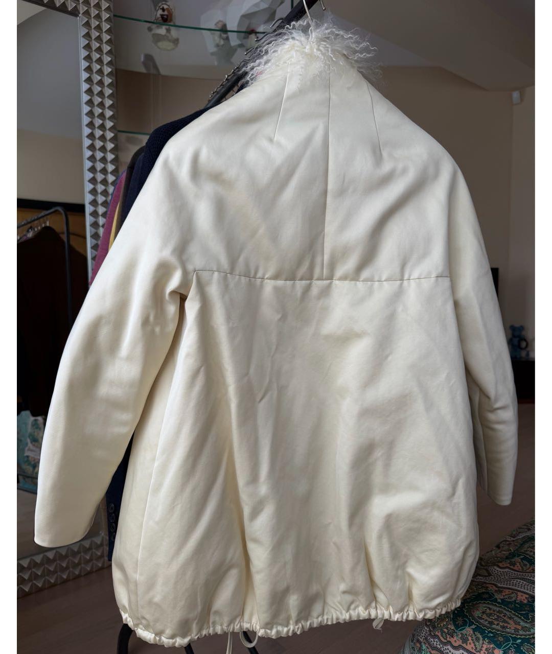 MONCLER Белый полиамидовый пуховик, фото 2