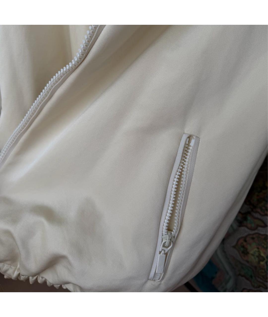 MONCLER Белый полиамидовый пуховик, фото 4