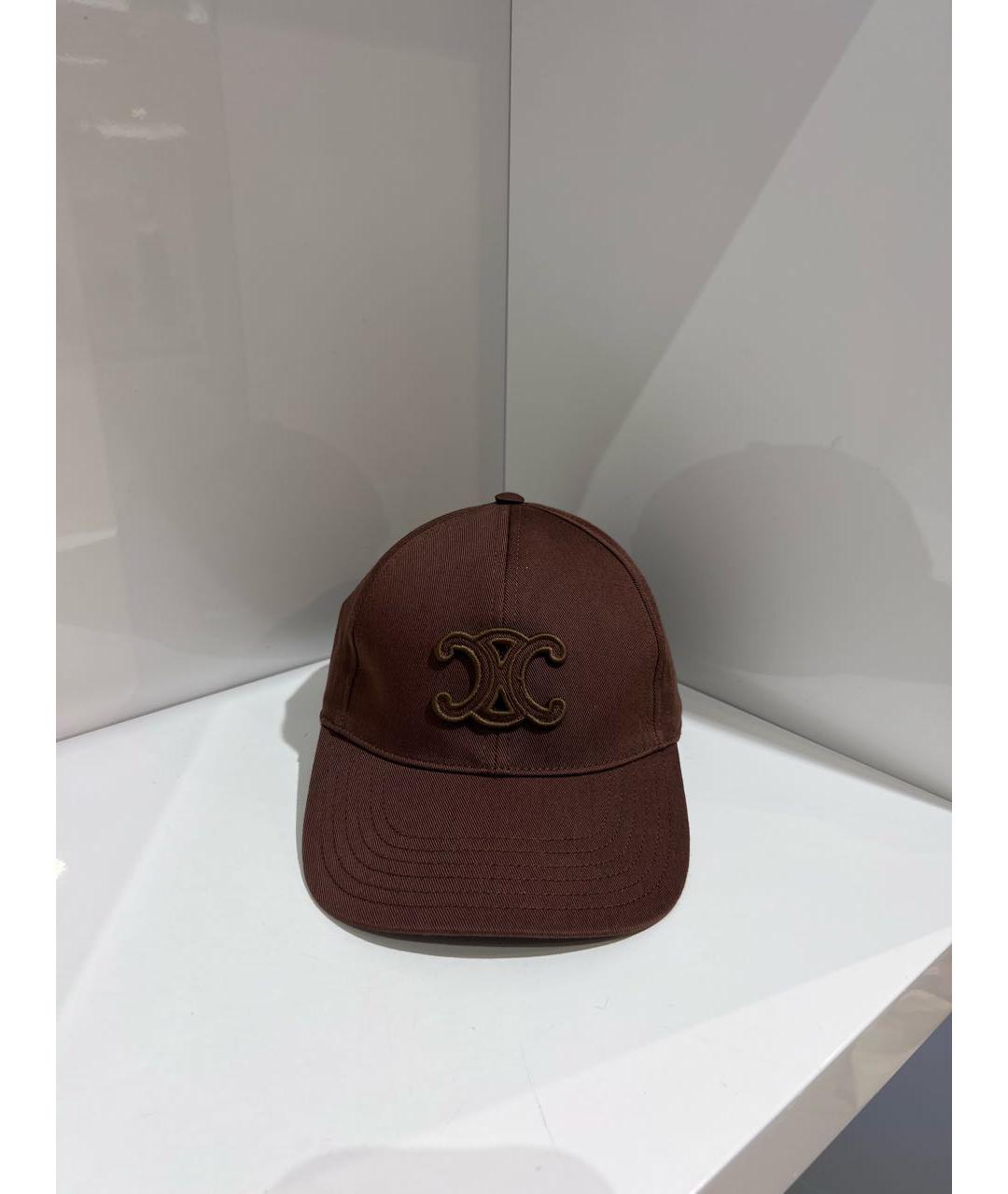 CELINE Коричневая хлопковая кепка, фото 2