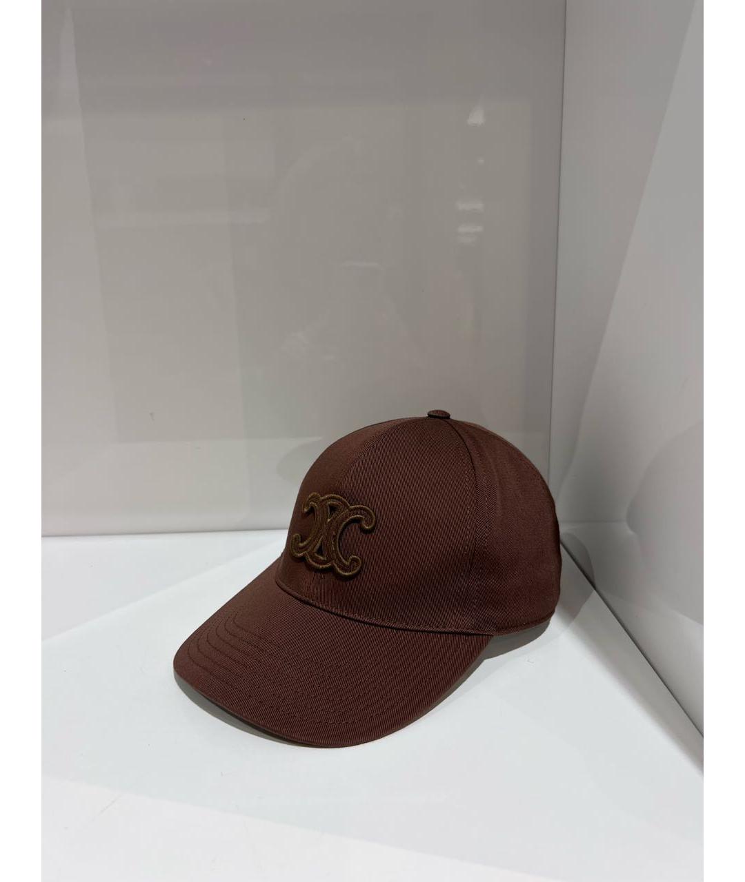 CELINE Коричневая хлопковая кепка, фото 3