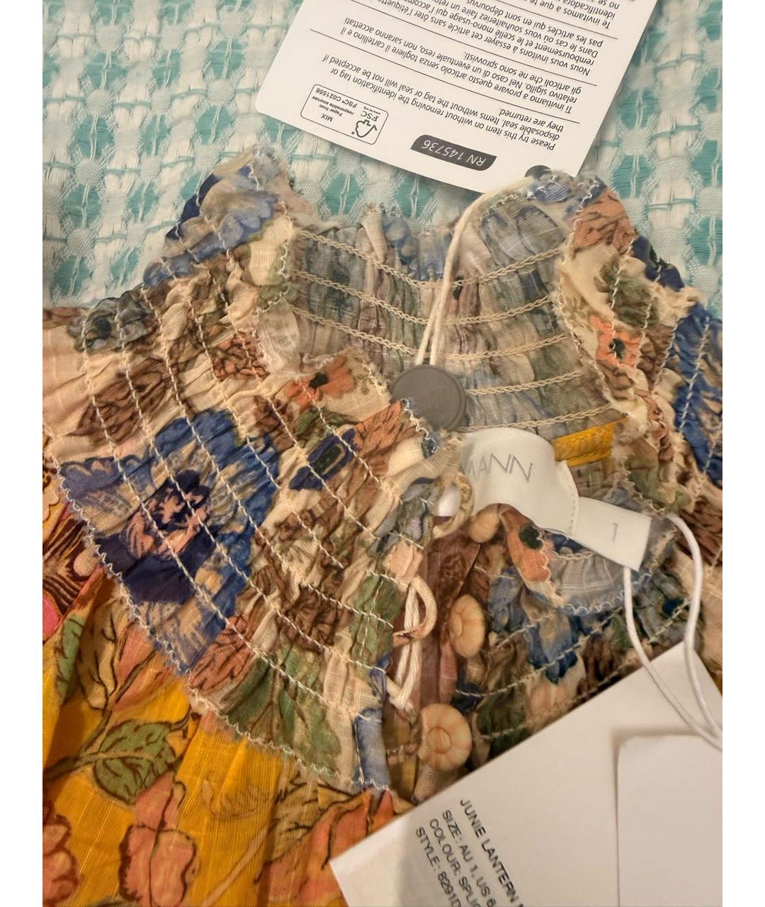 ZIMMERMANN Мульти хлопковое повседневное платье, фото 5