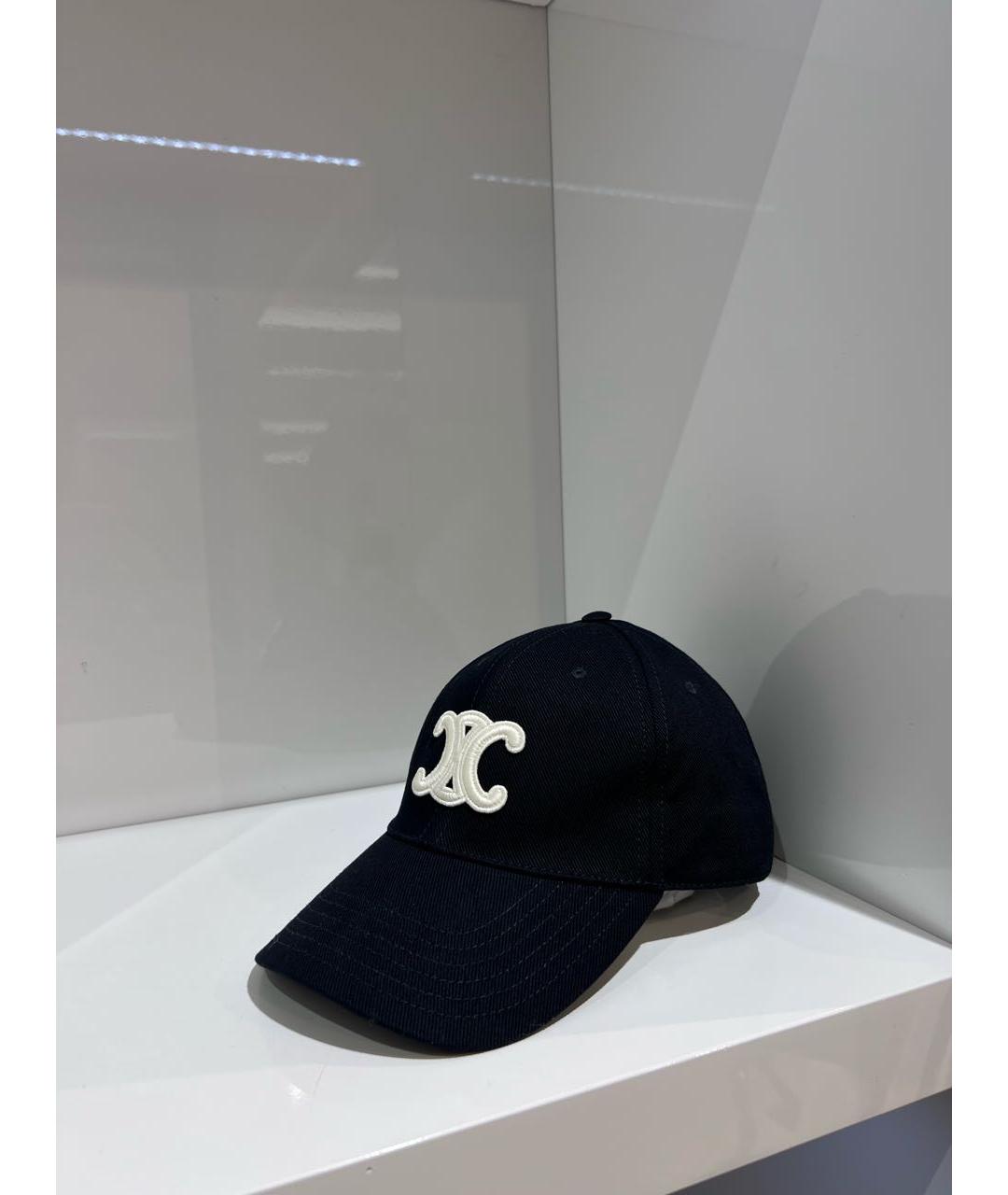 CELINE Черная хлопковая кепка, фото 3