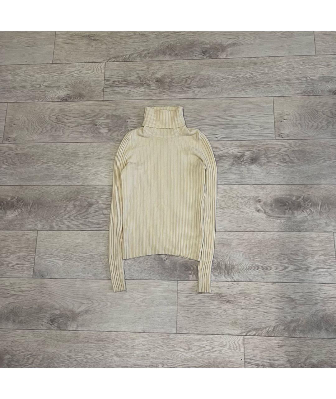 BRUNELLO CUCINELLI Бежевая кашемировая водолазка, фото 6