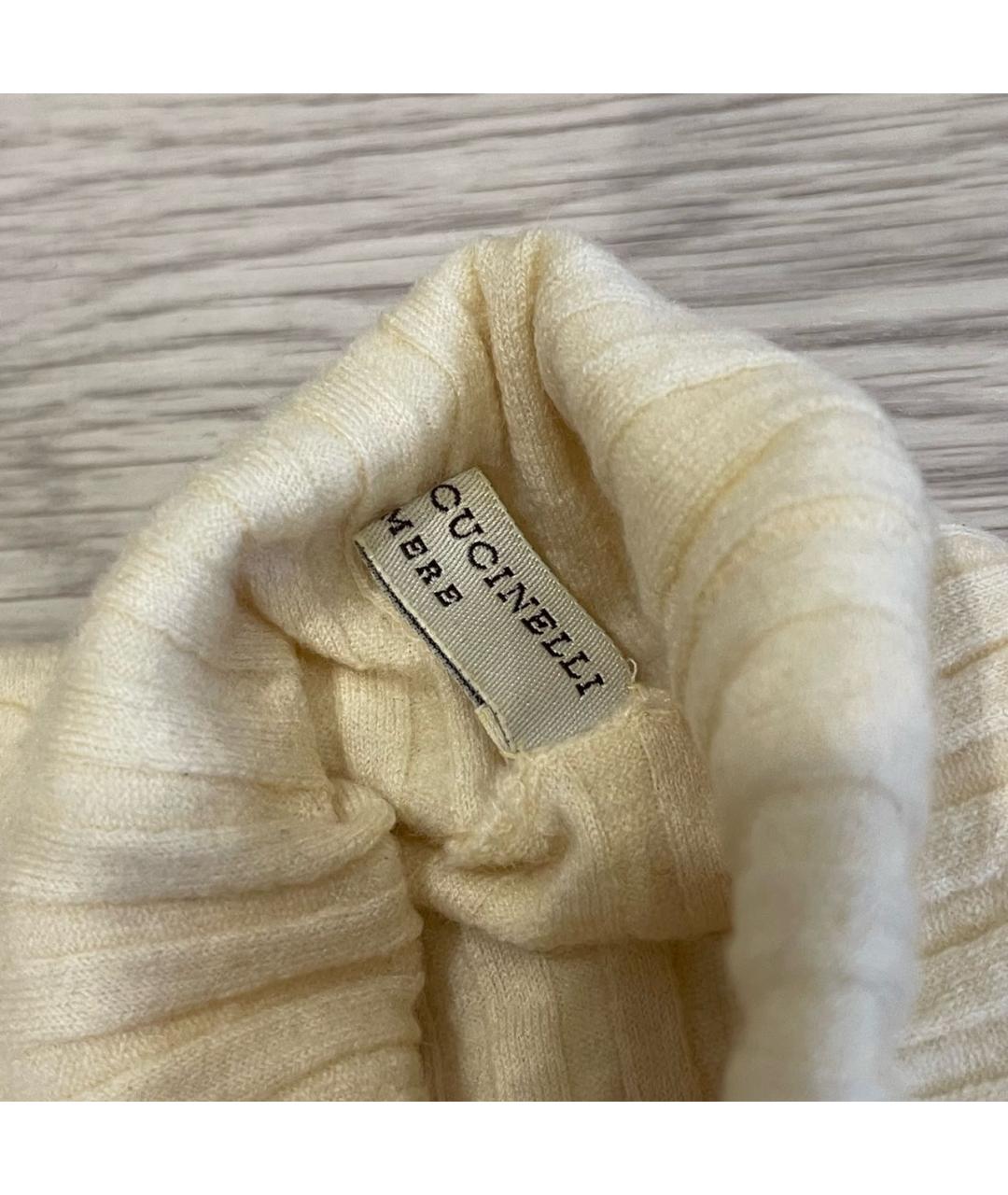 BRUNELLO CUCINELLI Бежевая кашемировая водолазка, фото 3