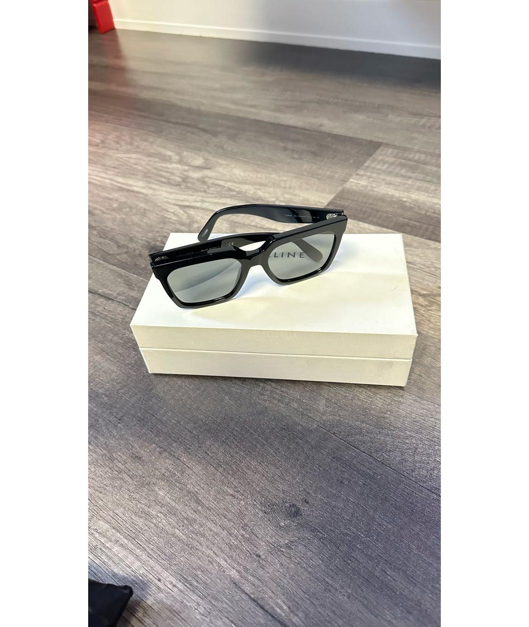 CELINE Черные пластиковые солнцезащитные очки, фото 9