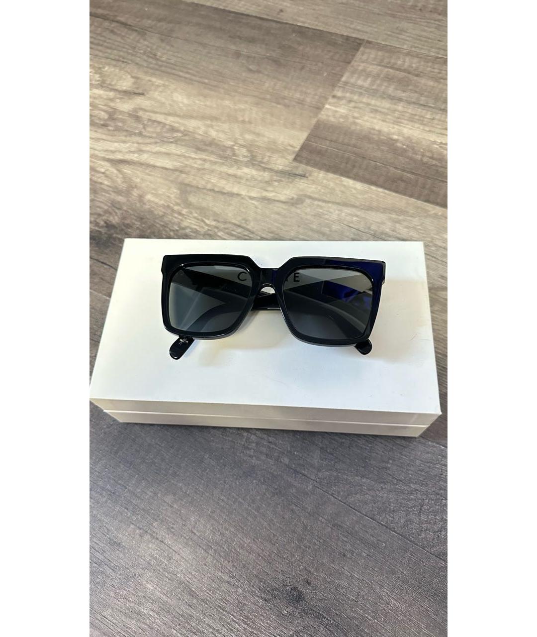 CELINE Черные пластиковые солнцезащитные очки, фото 6