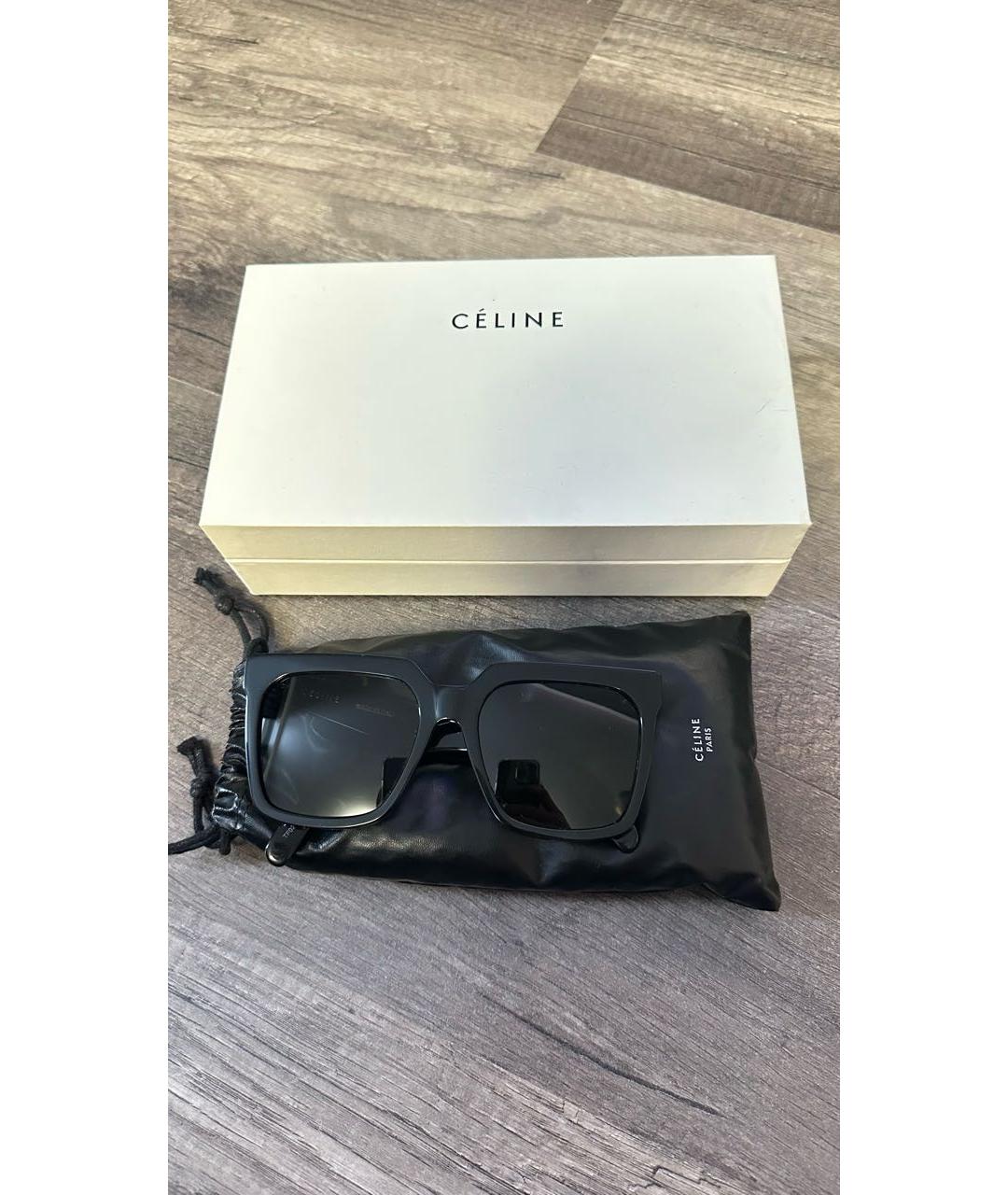 CELINE Черные пластиковые солнцезащитные очки, фото 7