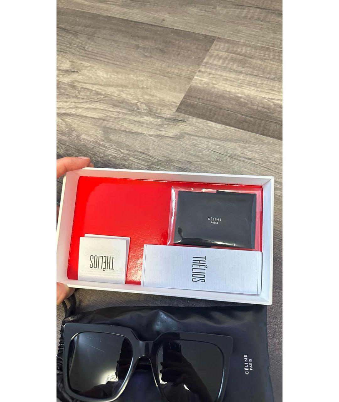 CELINE Черные пластиковые солнцезащитные очки, фото 8