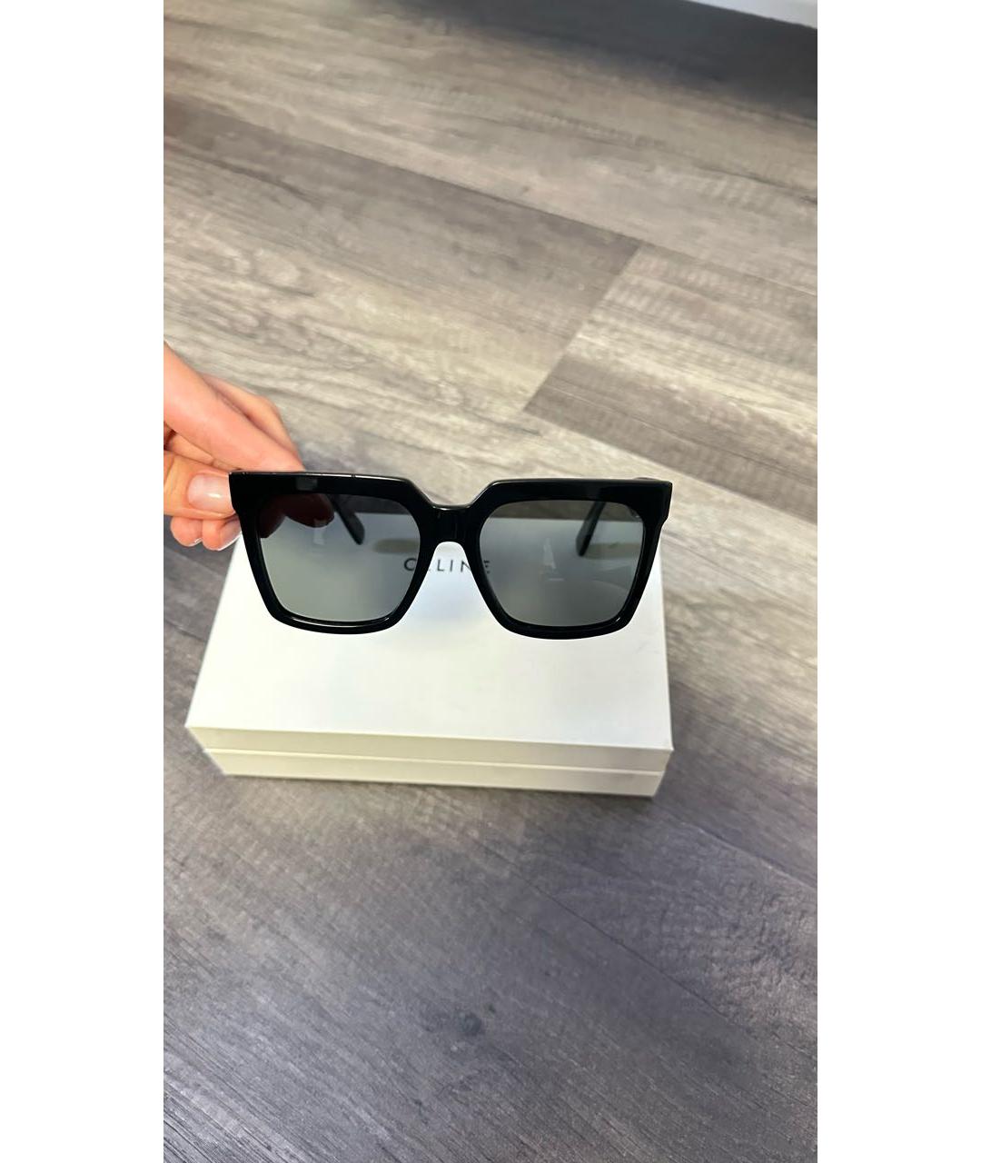 CELINE Черные пластиковые солнцезащитные очки, фото 2