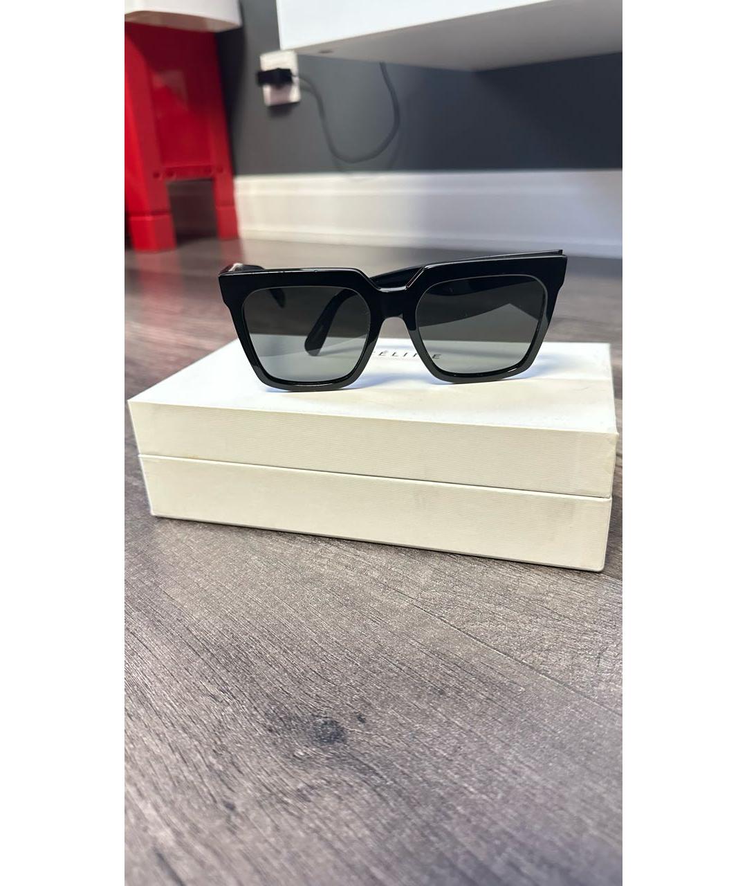 CELINE Черные пластиковые солнцезащитные очки, фото 4