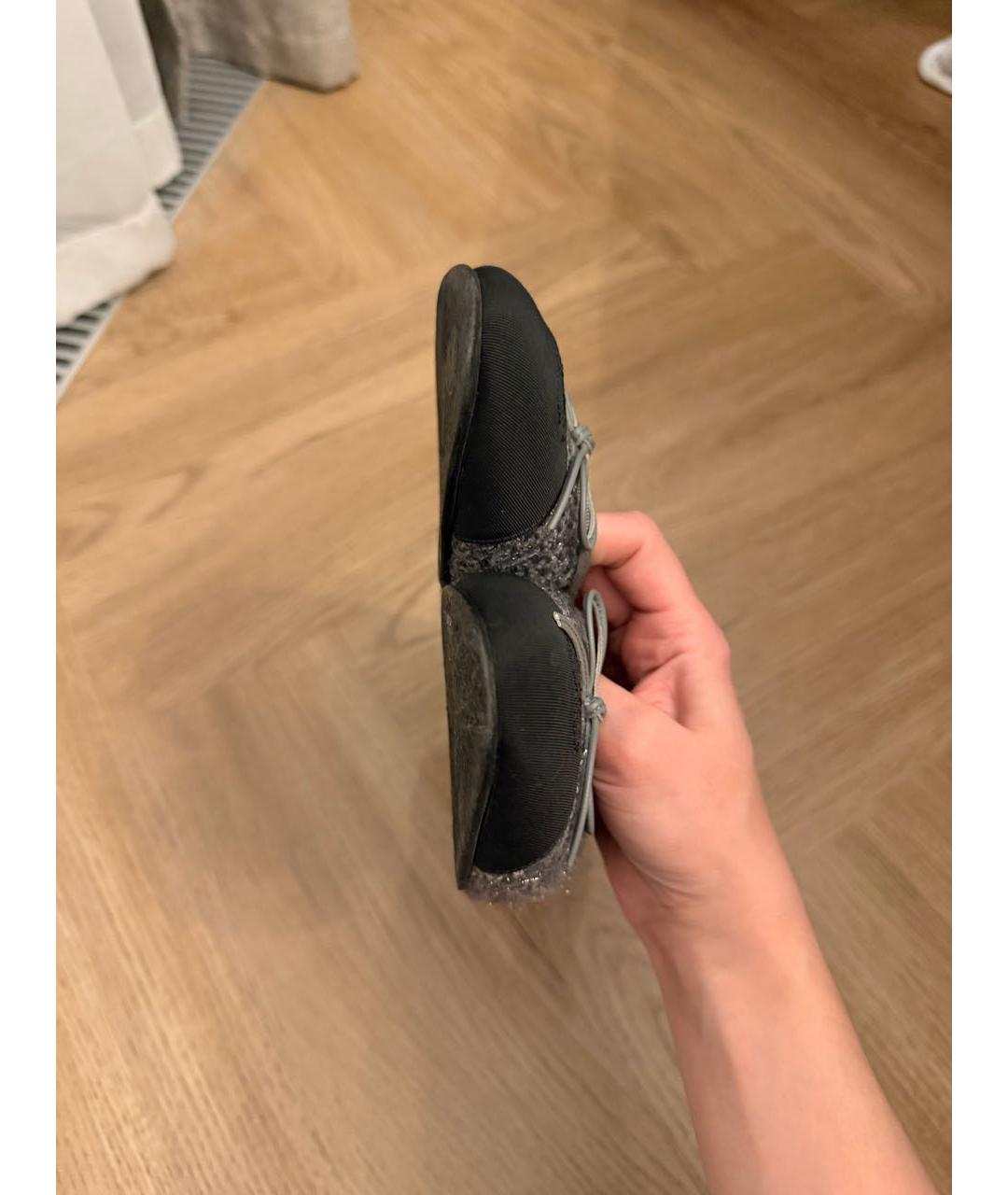 CHANEL Серые текстильные балетки, фото 7
