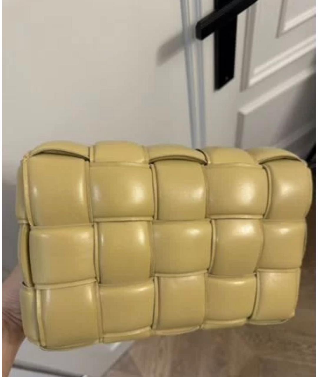 BOTTEGA VENETA Горчичная кожаная сумка через плечо, фото 5