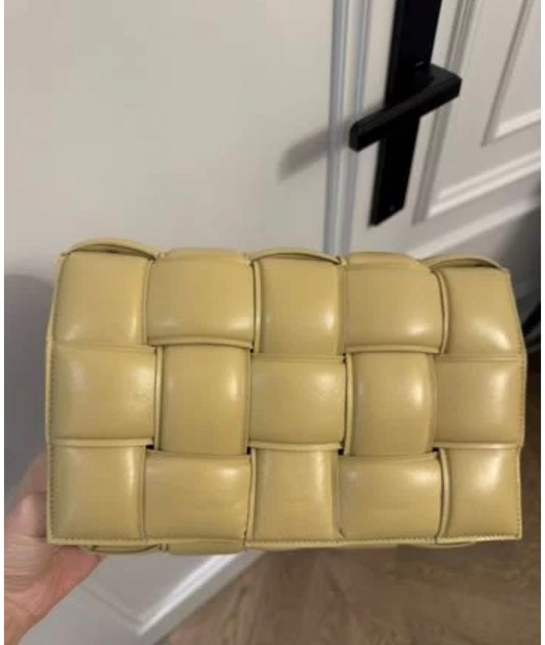 BOTTEGA VENETA Горчичная кожаная сумка через плечо, фото 3