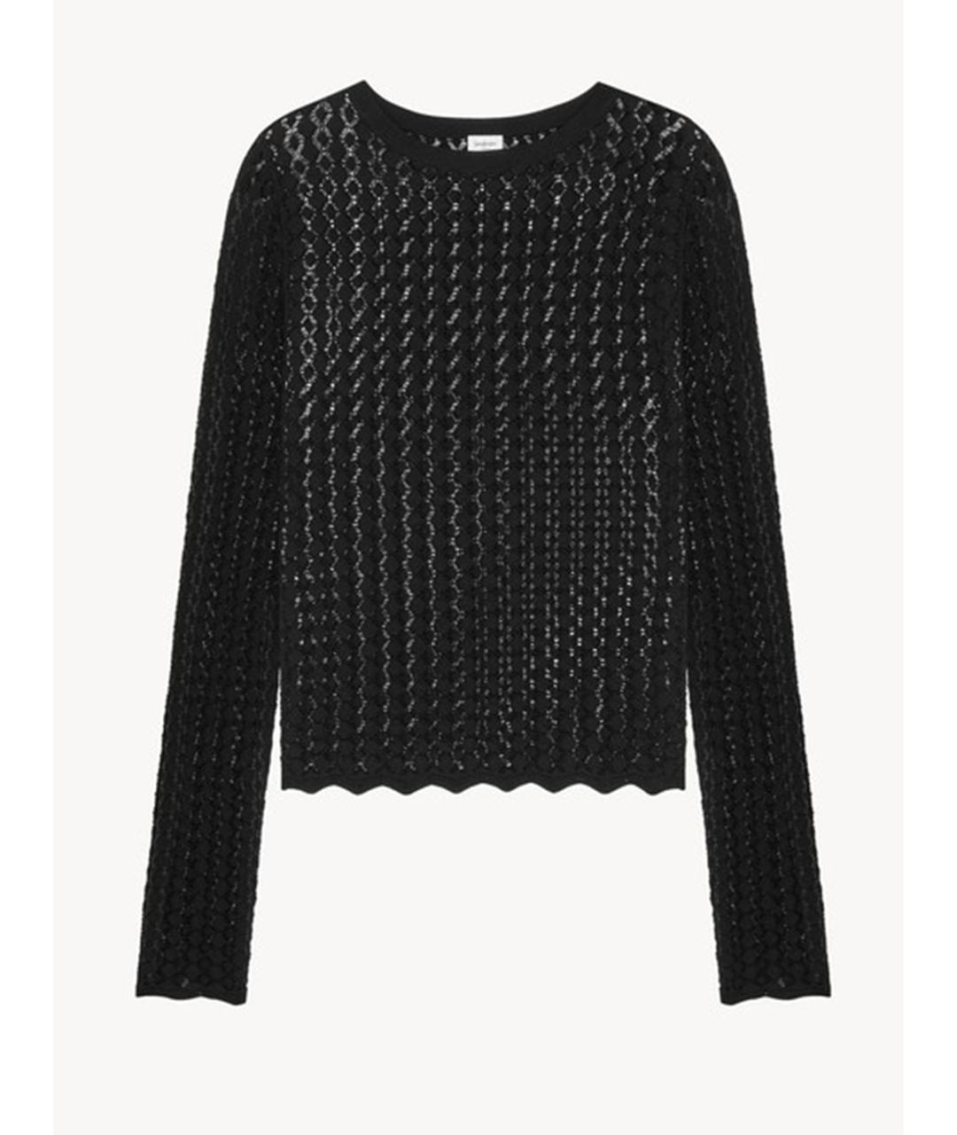 SAINT LAURENT Черная вискозная блузы, фото 3