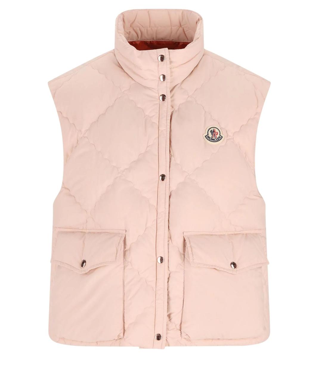 MONCLER Розовая полиамидовая жилетка, фото 1