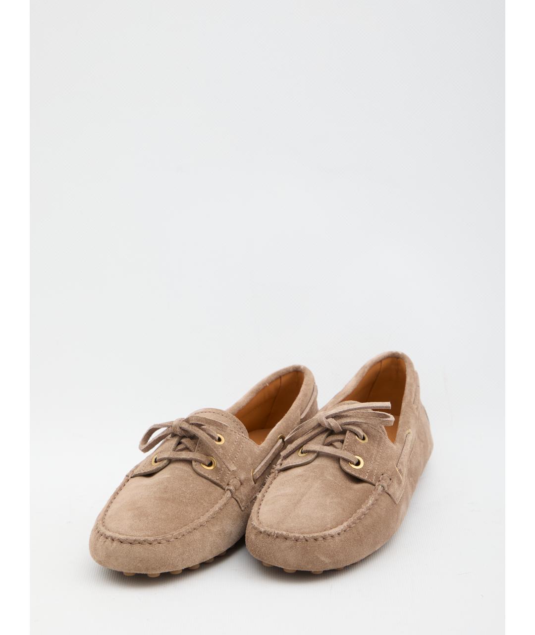 TOD'S Бежевые кожаные лоферы, фото 2