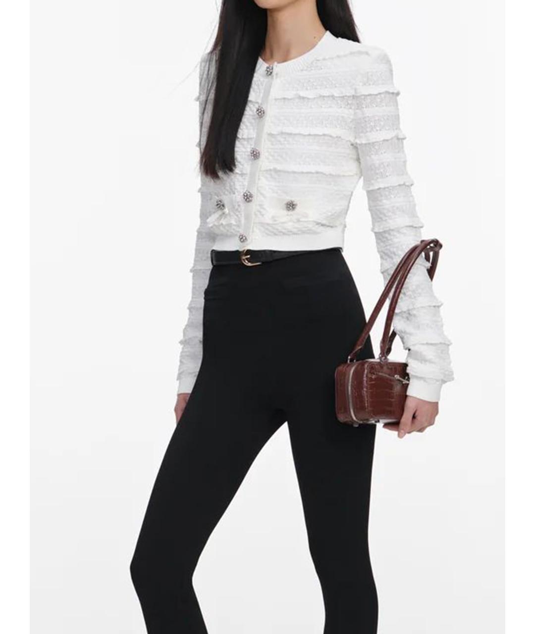 SELF-PORTRAIT Белый вискозный кардиган, фото 2