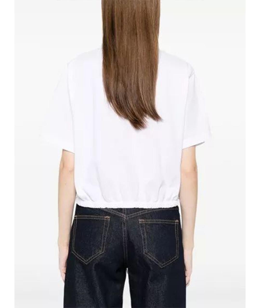 MONCLER Белая хлопковая футболка, фото 3