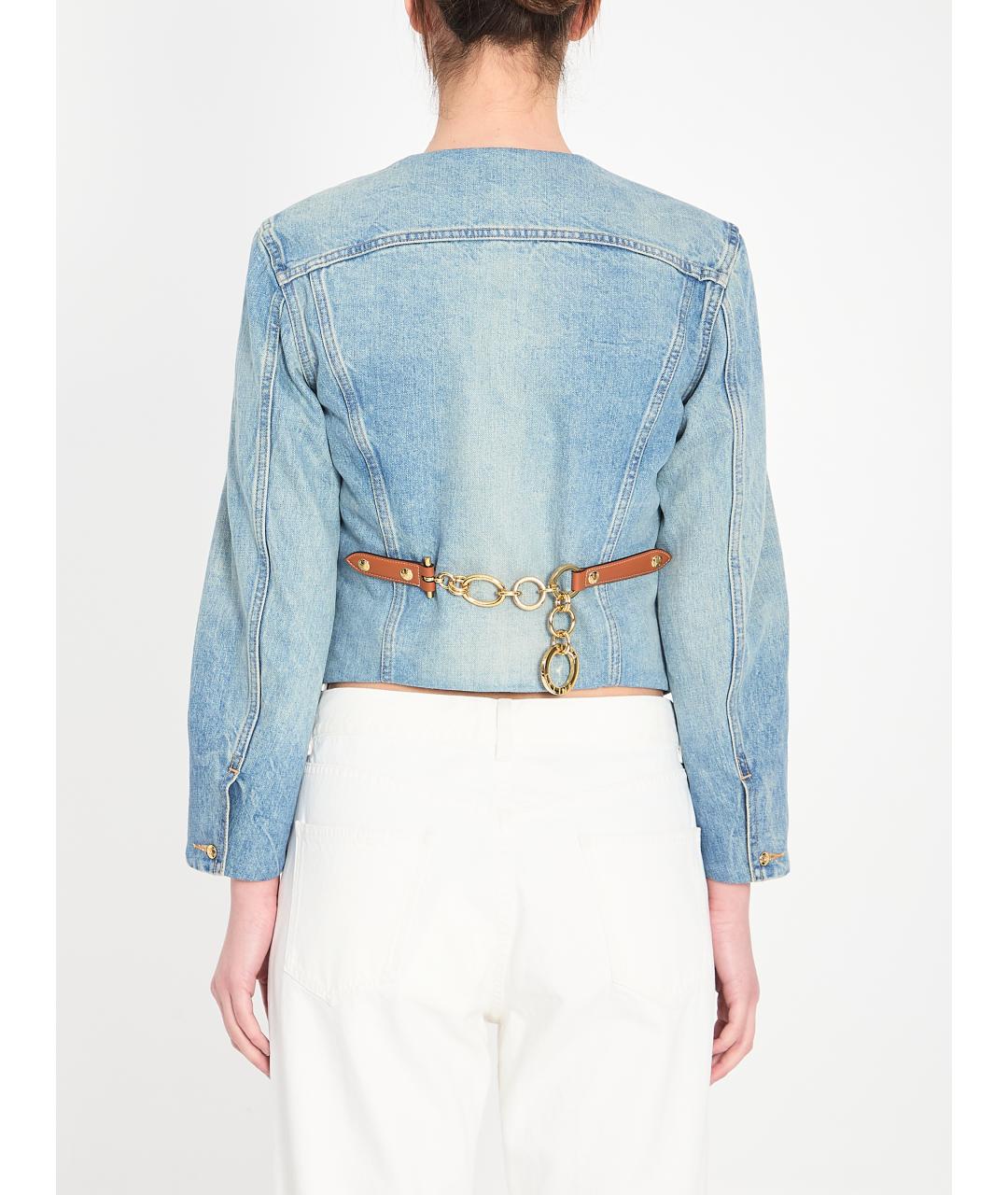 CELINE Голубая хлопковая куртка, фото 4