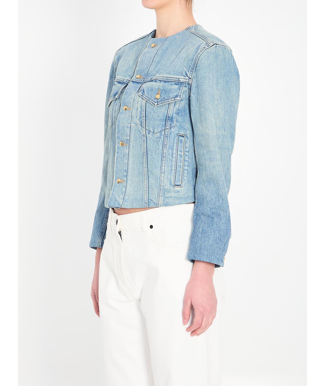 CELINE Голубая хлопковая куртка, фото 3