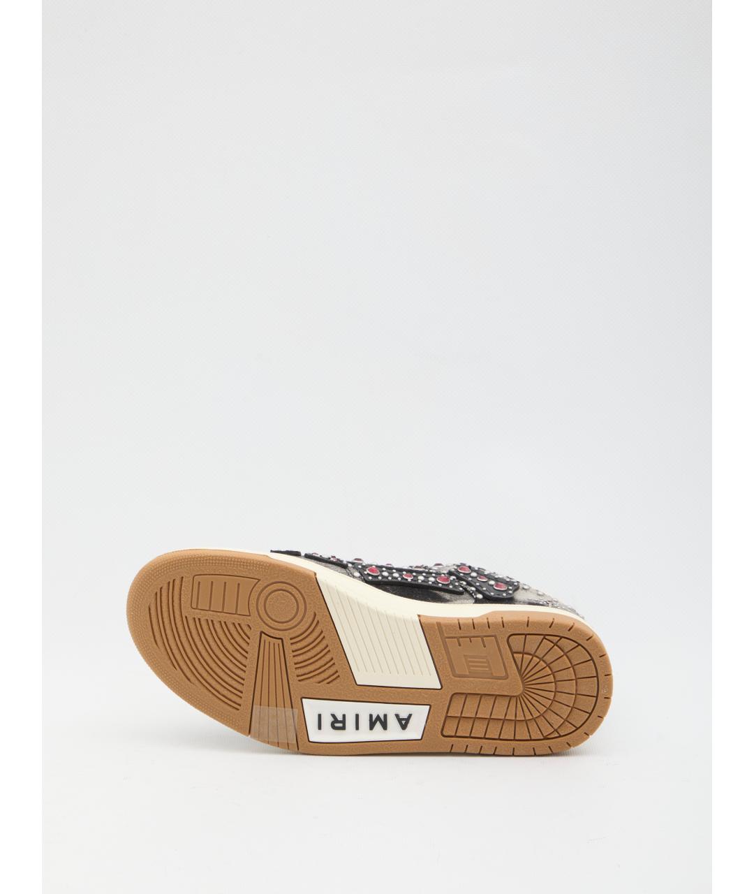 AMIRI Черные текстильные низкие кроссовки / кеды, фото 3