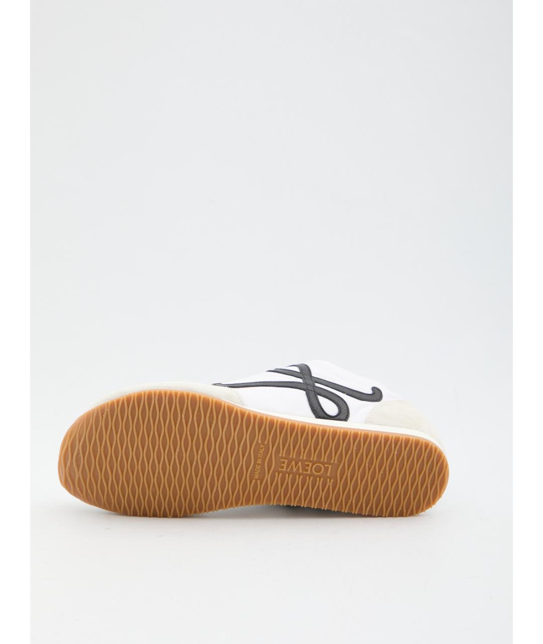 LOEWE Белые кожаные кроссовки, фото 4