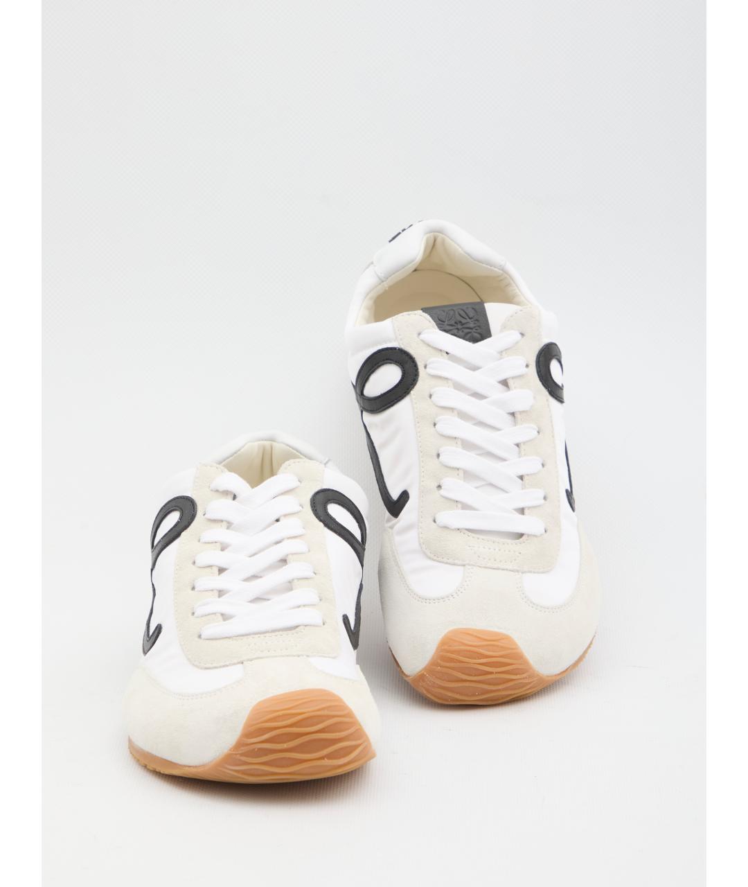 LOEWE Белые кожаные кроссовки, фото 5