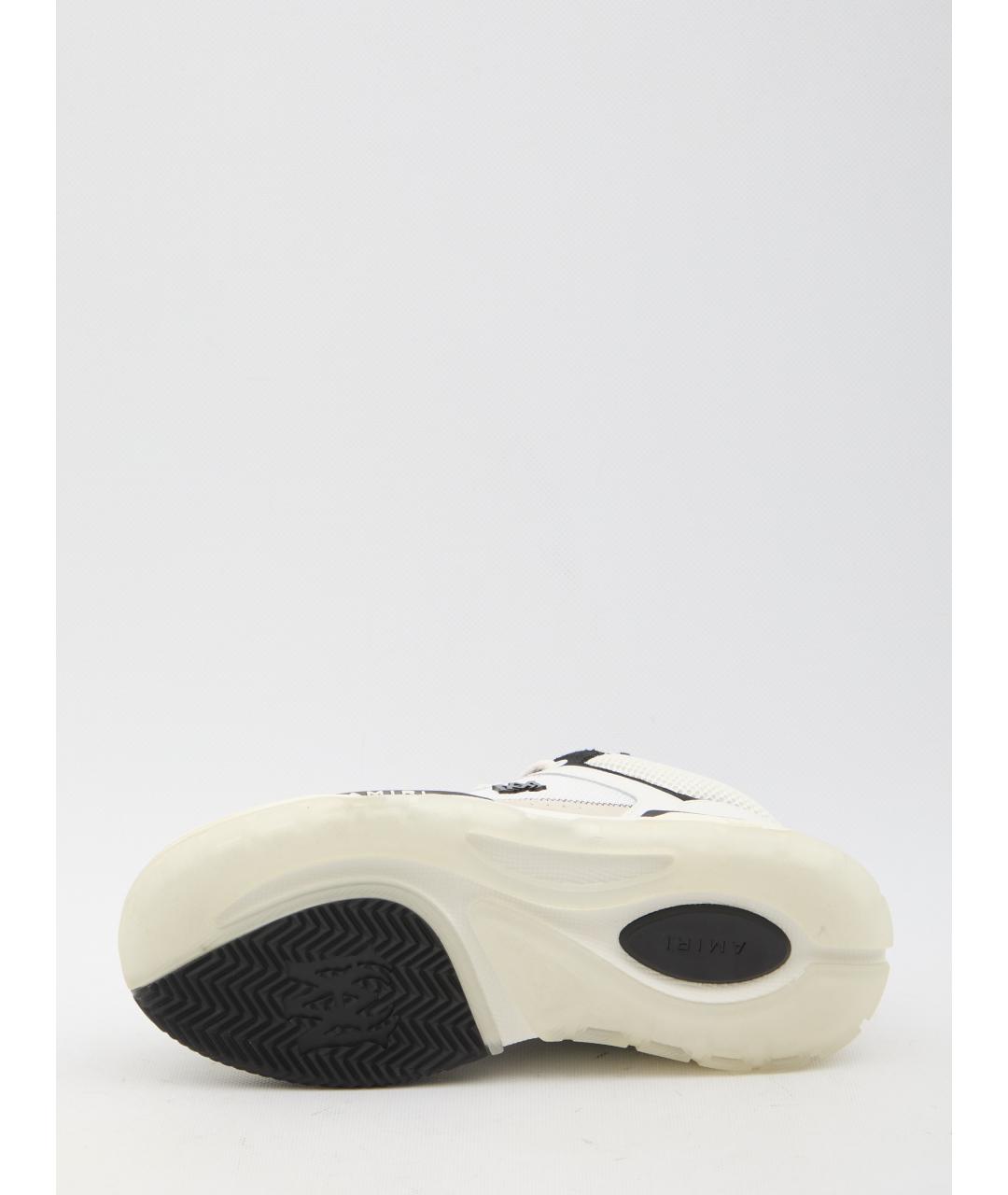 AMIRI Белые кожаные низкие кроссовки / кеды, фото 3