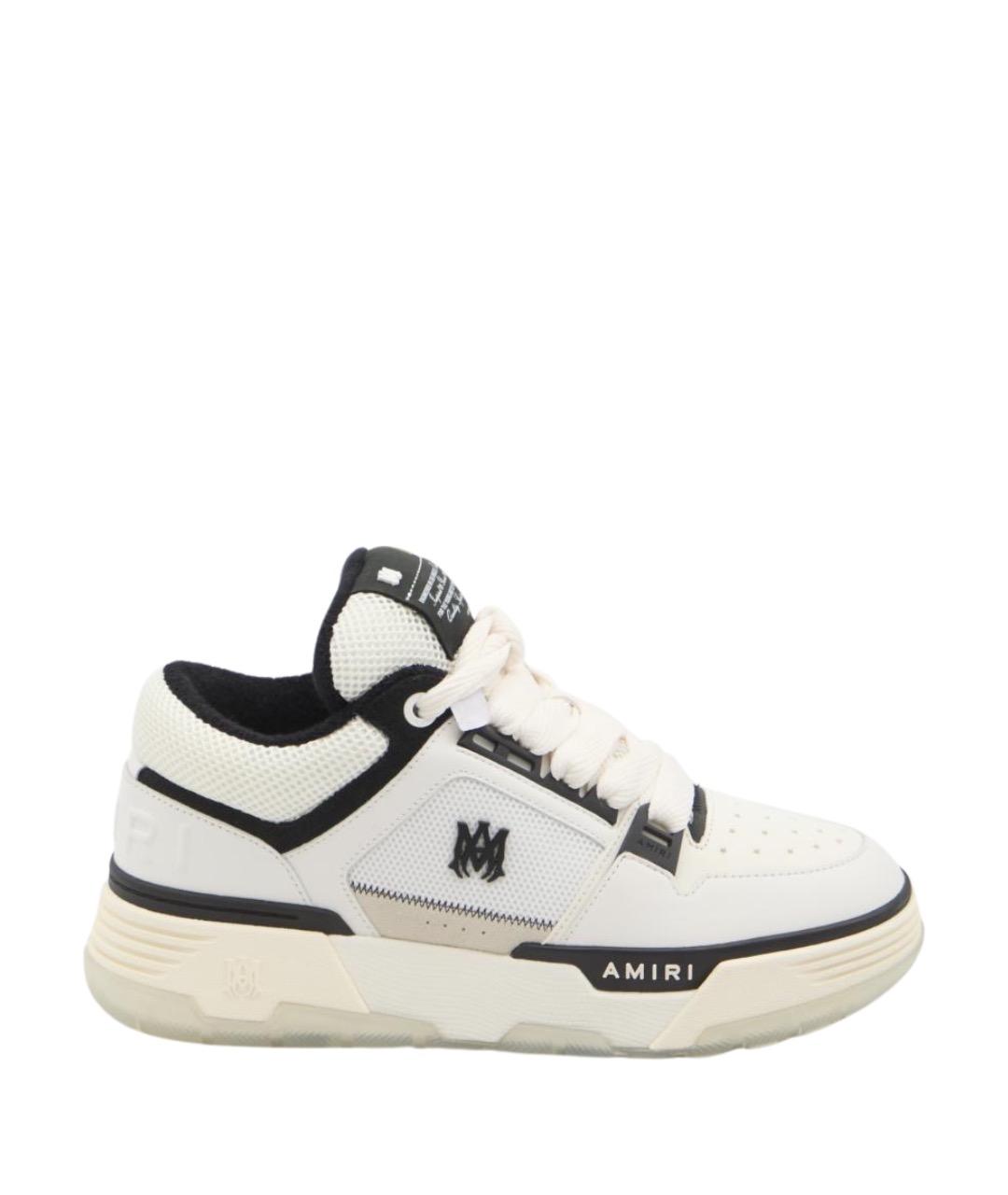 AMIRI Белые кожаные низкие кроссовки / кеды, фото 1