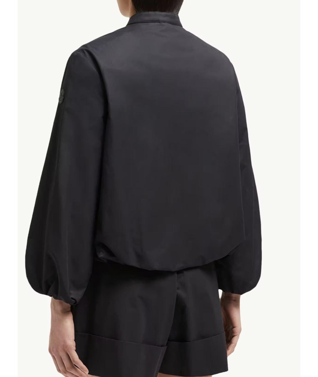 MONCLER Черная полиэстеровая куртка, фото 4
