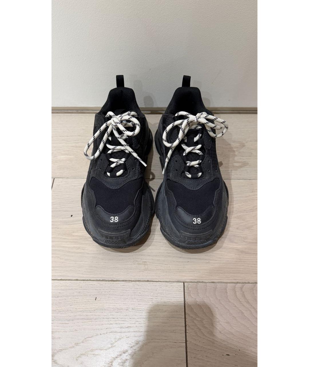 BALENCIAGA Черные текстильные кроссовки, фото 2