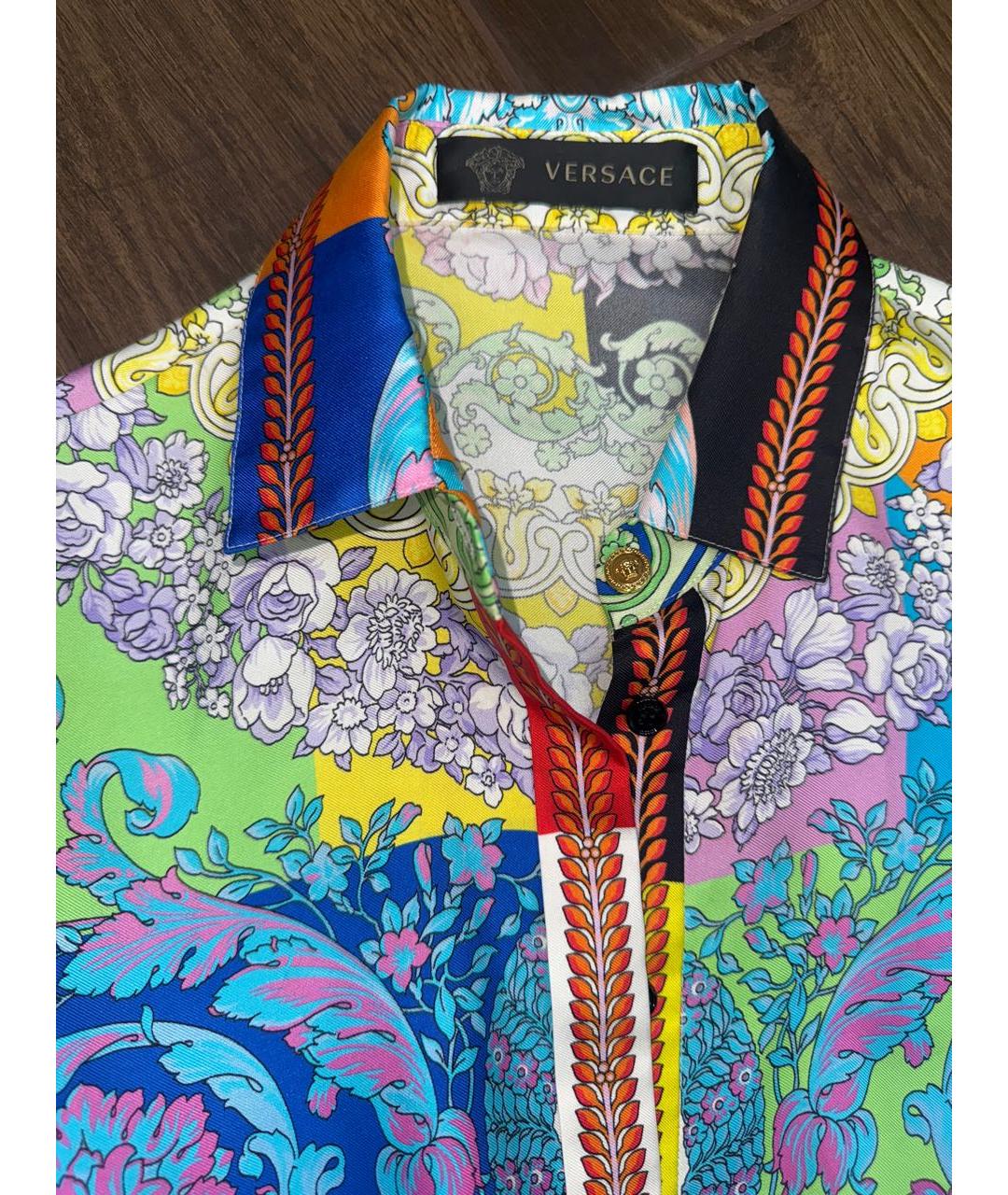 VERSACE Мульти шелковый сарафан, фото 3