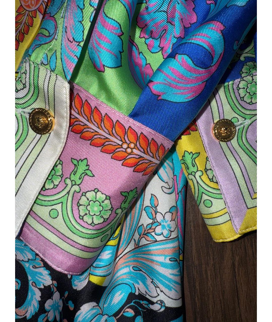 VERSACE Мульти шелковый сарафан, фото 4
