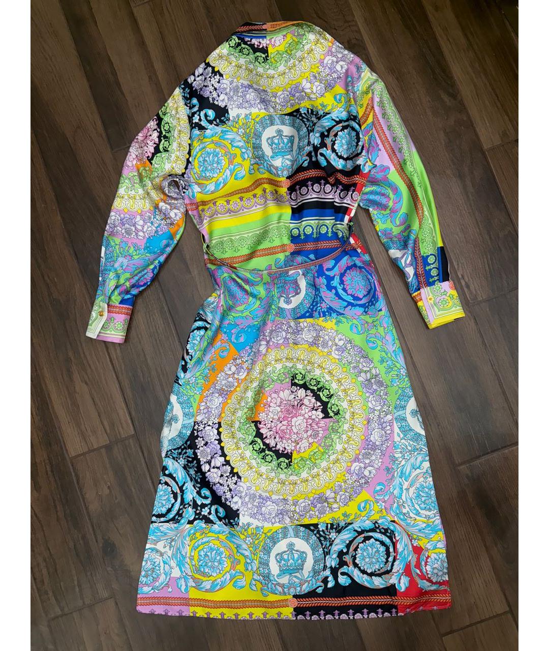 VERSACE Мульти шелковый сарафан, фото 2