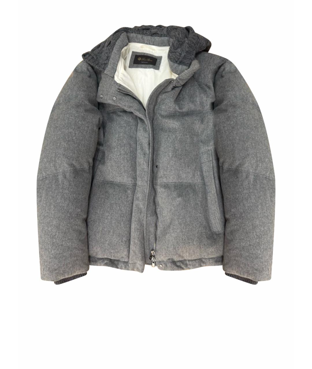 LORO PIANA Серый кашемировый пуховик, фото 1