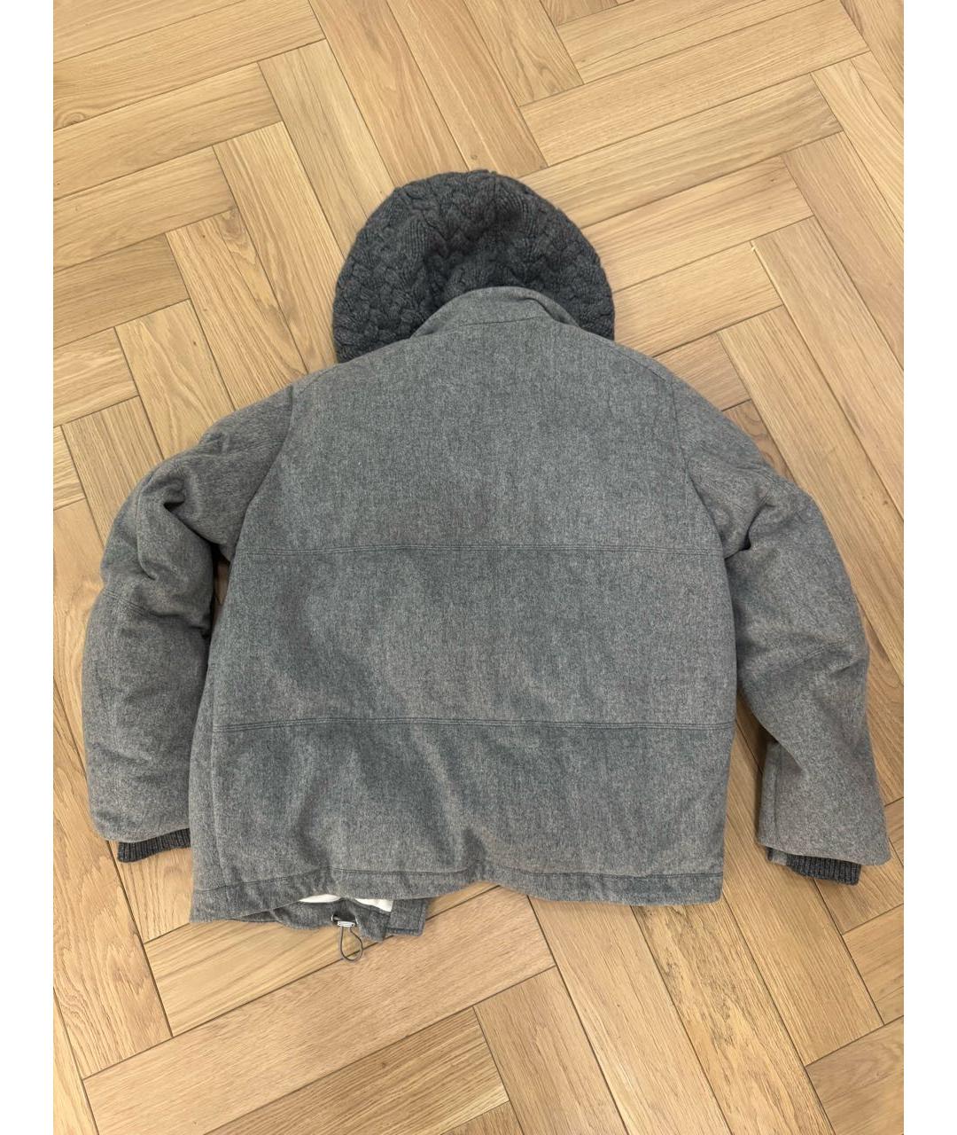 LORO PIANA Серый кашемировый пуховик, фото 3