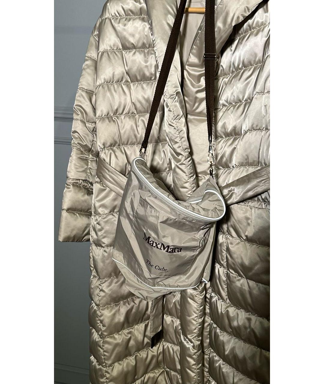 MAX MARA THE CUBE Бежевое полиамидовое пальто, фото 2