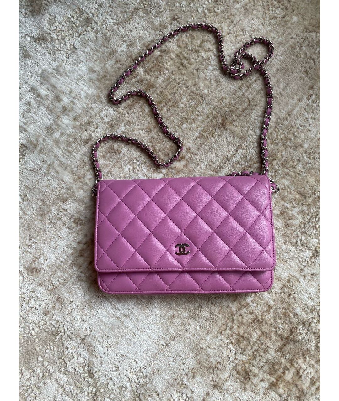 CHANEL Розовая кожаная сумка тоут, фото 9