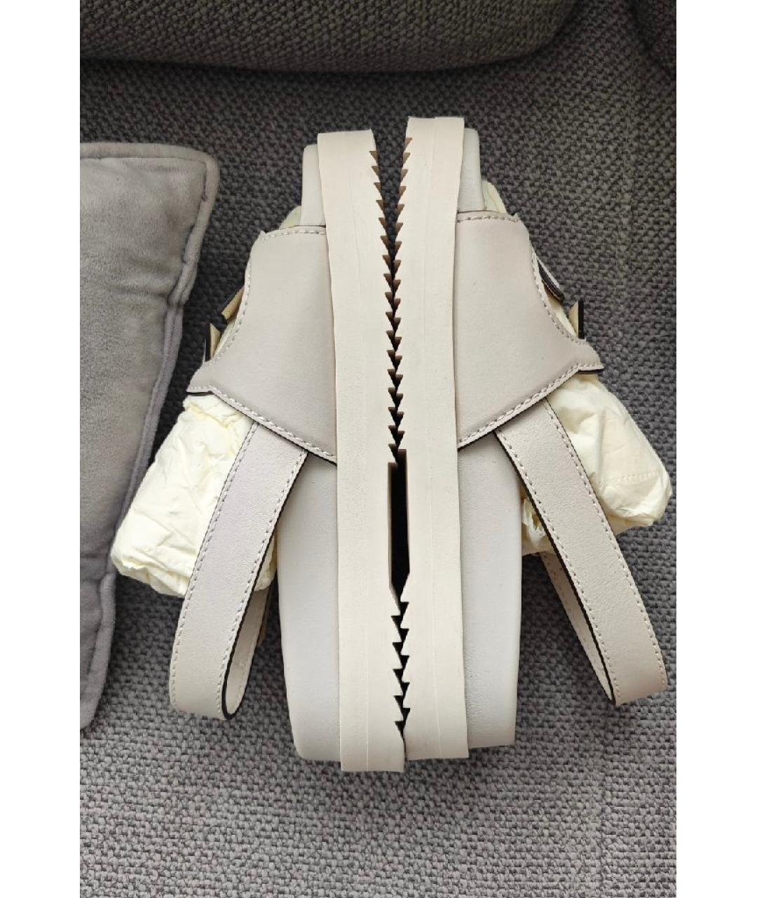 GUCCI Бежевые кожаные сандалии, фото 3