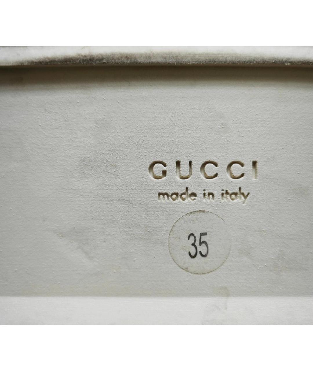 GUCCI Бежевые кожаные сандалии, фото 7