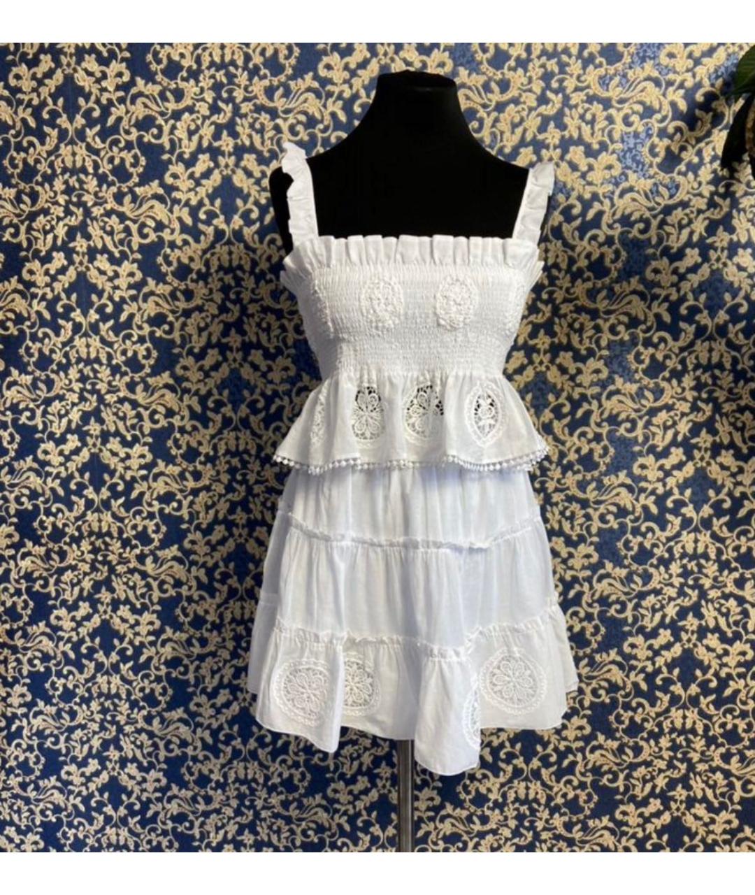 CHARO RUIZ Белый хлопковый костюм с юбками, фото 8